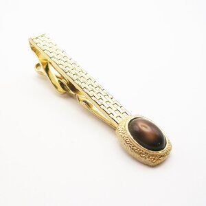 Vintage Tie Clip Bar gold tone classic Swank Necktie Holder